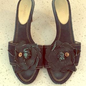 Chanel Denim Mules